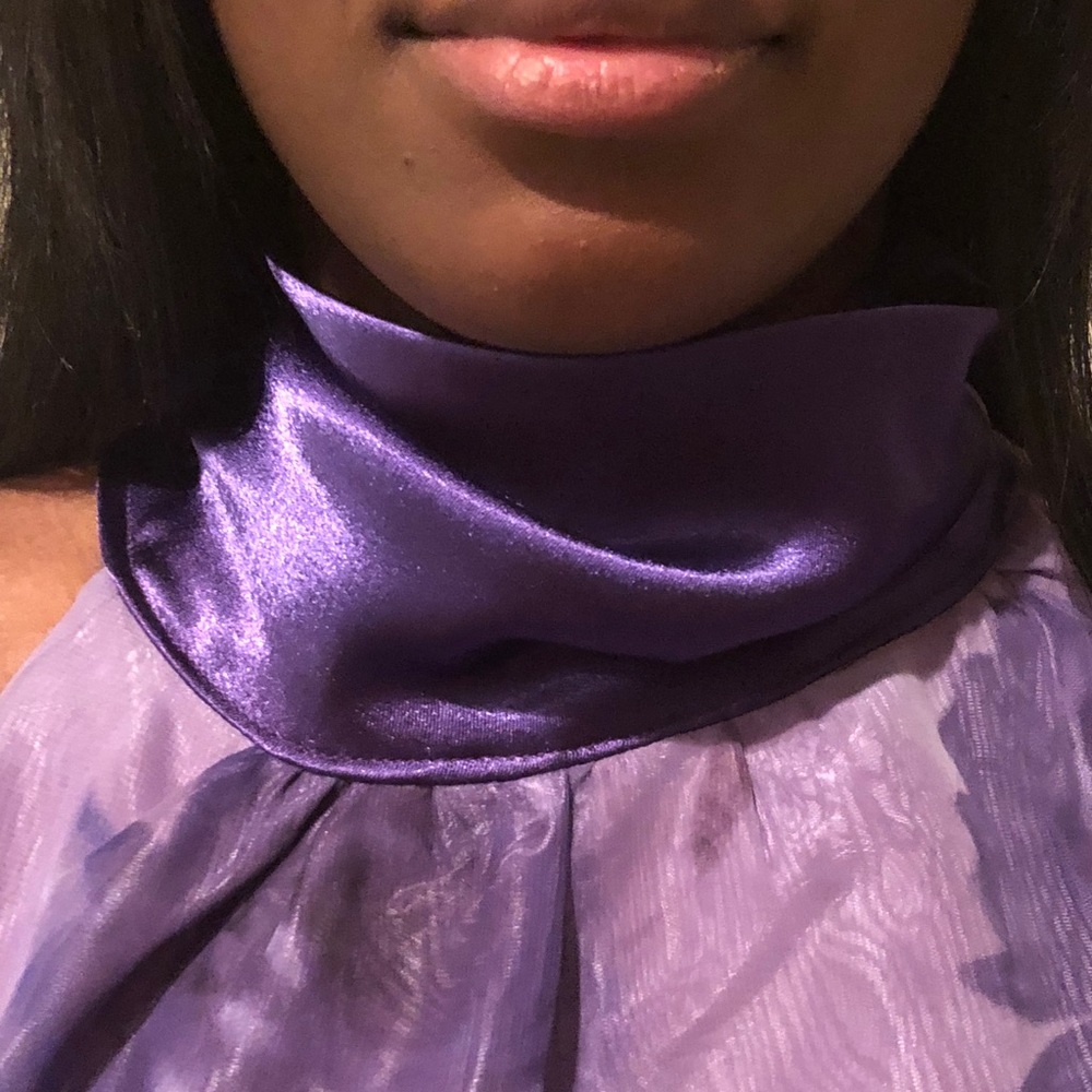 Purple chiffon Mini Dress